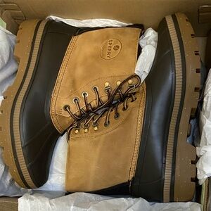 Sperry Men's Tan and Black Rain Boots